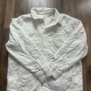 Fabletics White Quilted Men's Jacket